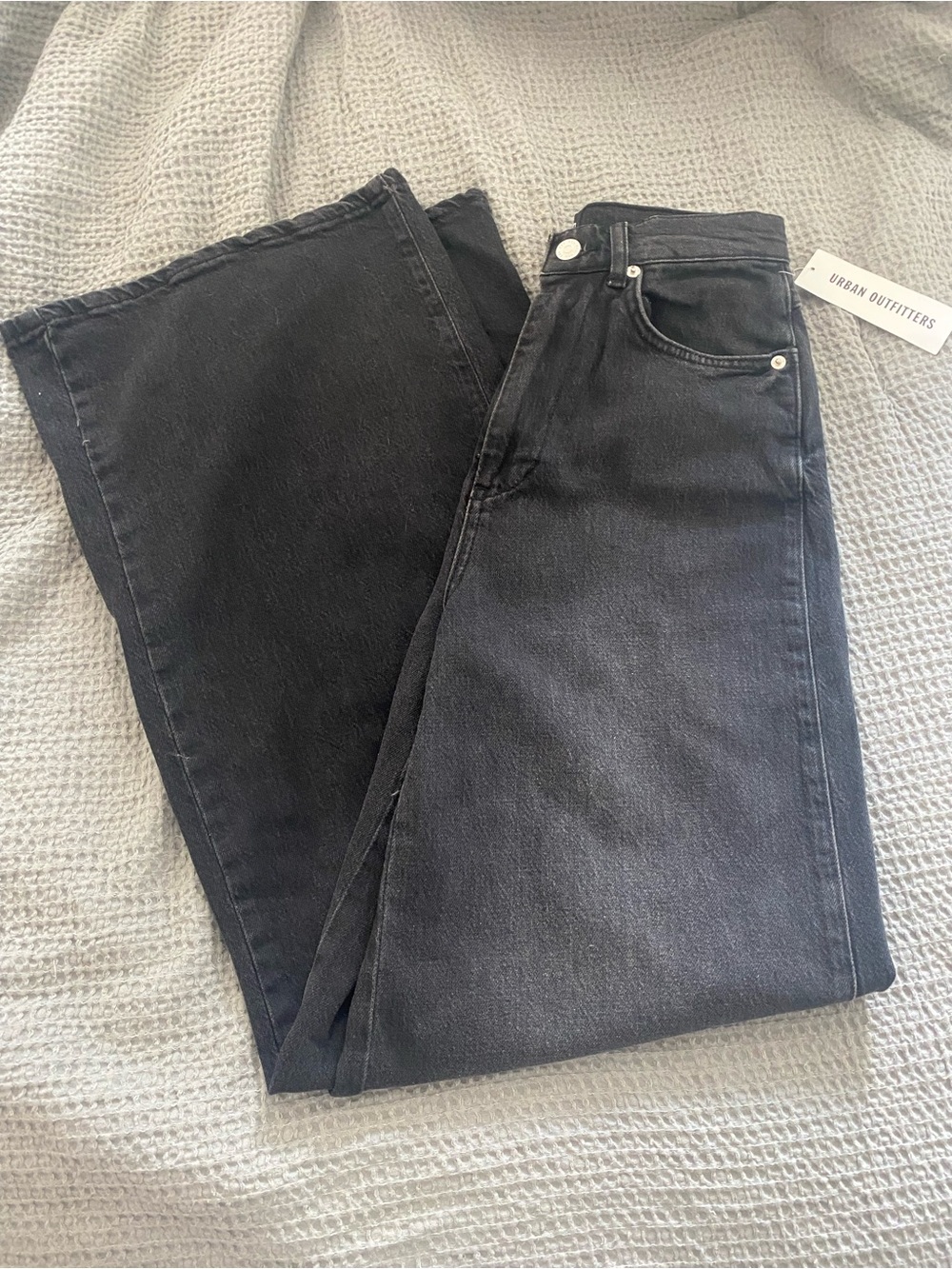Urban Outfitters Black High-Rise Straight Jeans